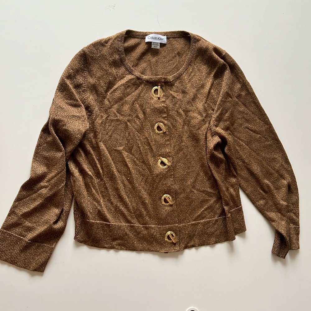 Calvin klein cardigan / blazer with gold details